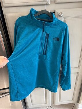 The North Face Teal Half-Zip Fleece Pullover XL. Mens